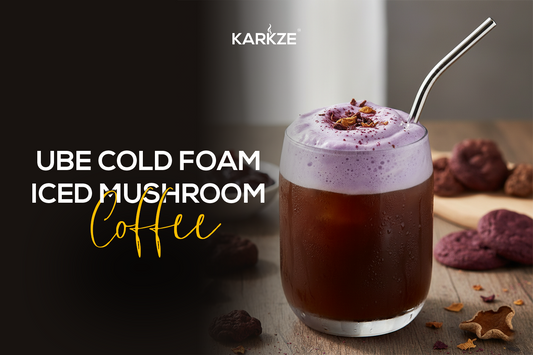 How to Make Ube Cold Foam Iced Mushroom Coffee at Home