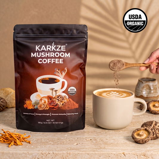 KARKZE Organic Mushroom Coffee 30 Servings
